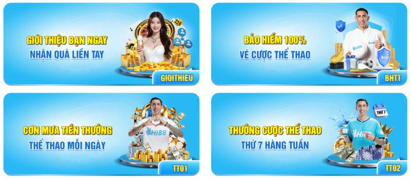Dùng bonus nhà cái Hi88 để chơi “khởi động” 